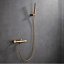 Grifo ducha termostatico Line oro cepillado de Imex